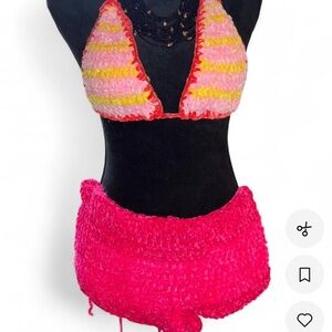 Pink and Yellow Kids One Piece Swimsuit